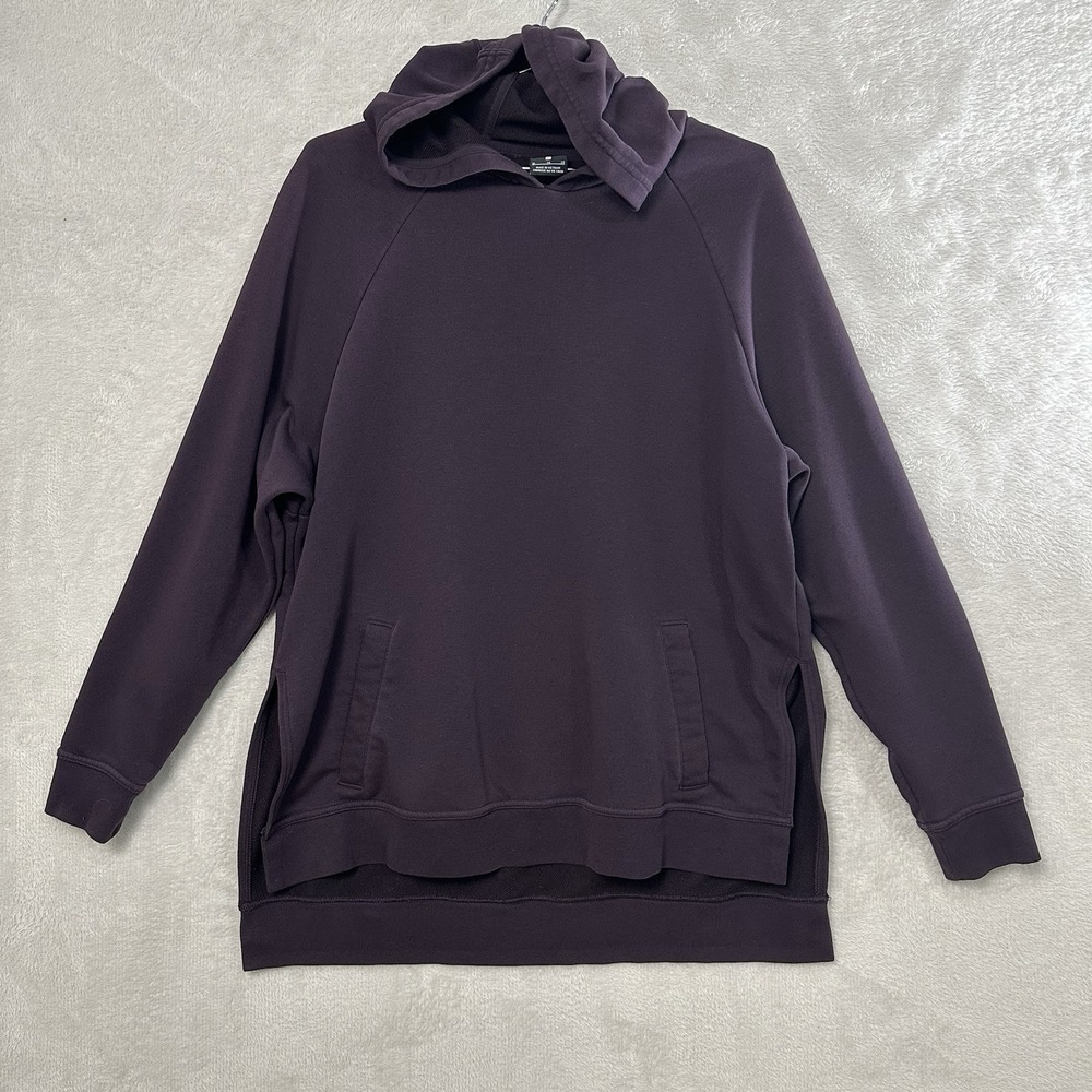 Nike Dri Fit Hoodie Women's Size XL Purple Pullover Sweatshirt Swoosh Logo Pouch